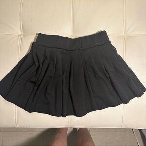Black Pleated Miniskirt